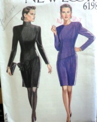 6198 NL STRAIGHT DROP WST LS SHAPED DRESS PATTERN 8-18